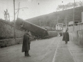 ACCIDENTE FERROVIARIO DE UN TREN DE LOS FERROCARRILES VASCONGADOS DESCARRILADO A LA ALTURA DE AÑORGA. (Foto 2/6)