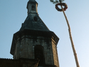 [San Juan zuhaitza eta Errukizko Amaren parrokiko dorrea]