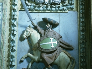 Ermita de San Marcial de Uzarraga. Santiago Matamoros. Relieve