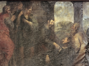 Iglesia parroquial de San Sebastián de Soreasu. Pintura. Muerte de San Ignacio de Loyola