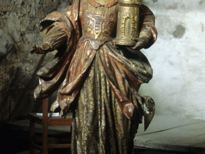 Iglesia parroquial de San Sebastián de Soreasu. Escultura. Santa Bárbara