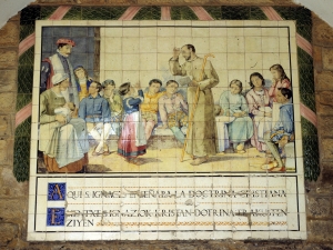 Ermita de la Magdalena. Predicación de San Ignacio de Loyola. Pintura sobre azulejo.