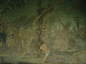 Basílica de San Martín de Loinaz. Pintura. Martirio de San Martín de Loinaz