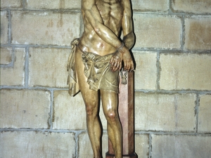 Iglesia parroquial de Nuestra Señora de la Asunción y del manzano. Escultura. Cristo atado a la columna