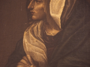 Iglesia parroquial de Nuestra Señora de la Asunción y del manzano. Pintura. Figura femenina