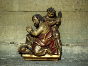 Santuario de Nuestra Señora de Guadalupe. Martirio de Santiago. Relieve