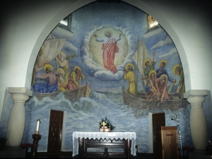 Iglesia de Santa María Magdalena. Pintura mural. La pesca milagrosa