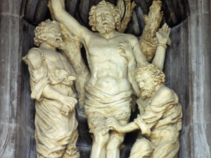 Iglesia parroquial de San Bartolomé. Escultura. Martirio de San Bartolomé