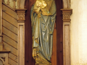 Iglesia parroquial de San Miguel Arcángel de Aginaga. Escultura. Virgen con niño