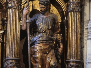 Iglesia parroquial de Nuestra Señora de la Asunción. Detalle del retablo de Santiago