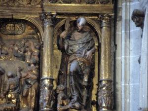 Iglesia parroquial de Nuestra Señora de la Asunción. Detalle del retablo de Santiago