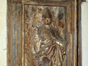 Ermita de San Miguel Goikoa. Escultura. Santo obispo