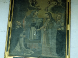 Iglesia parroquial de San Pedro de Zarimutz. Pintura. Entrega del rosario