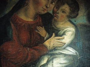 Iglesia parroquial de Nuestra Señora de la Asunción. Pintura. Virgen con niño
