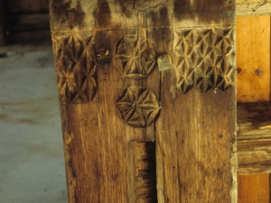 Ermita de San Cristóbal. Vigas. Talla en madera