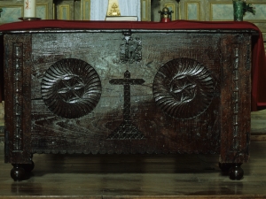 Iglesia parroquial de San Martín de Tours de Aginaga. Mesa de altar