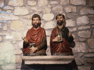 Ermita de San Esteban de Lezesarri. Escultura. San Crispín y San Crispiniano