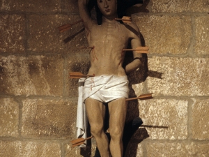 Ermita de San Sebastián de Urteta. Escultura. San Sebastián