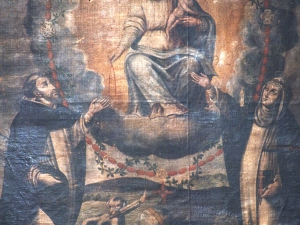 Iglesia parroquial de Nuestra Señora de la Asunción. Pintura. Entrega del rosario