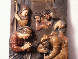 Iglesia parroquial de Nuestra Señora de la Asunción. Adoración de los pastores. Relieve