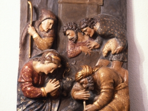 Iglesia parroquial de Nuestra Señora de la Asunción. Adoración de los pastores. Relieve