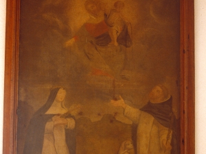 Iglesia parroquial de Nuestra Señora de la Asunción. Pintura. Entrega del rosario