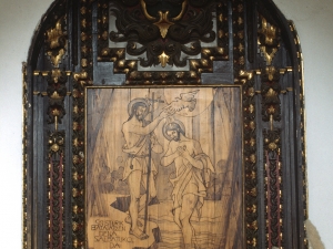 Iglesia parroquial de la Invención de la Cruz. Retablo del Bautismo de Cristo