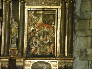 Iglesia parroquial de San Pedro. Detalle del retablo mayor