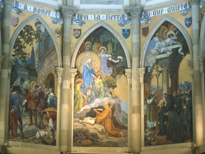 Iglesia parroquial de San Ignacio de Gros. Mosaico. Vida de San Ignacio de Loyola