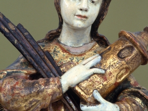 Museo Diocesano de San Sebastián. Escultura. Detalle de Santa Bárbara