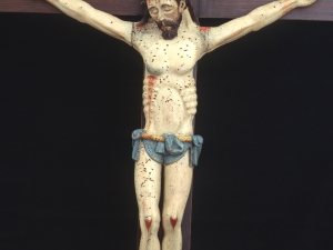 Museo Diocesano de San Sebastián. Escultura. Detalle de Cristo Crucificado