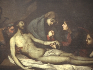 Museo Diocesano de San Sebastián. Pintura. Detalle del Entierro de Cristo