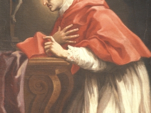 Museo Diocesano de San Sebastián. Pintura. Detalle de San Carlos Borromeo