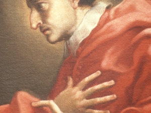 Museo Diocesano de San Sebastián. Pintura. Detalle de San Carlos Borromeo