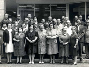 Trabajadores de la empresa Niessen en Errenteria (Gipuzkoa). En el centro de la imagen, Gerta Niessen