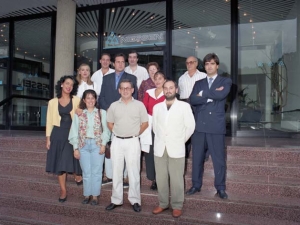 Visita de los señores Rodriguez de Sevilla a la empresa Niessen en Oiartzun (Gipuzkoa)