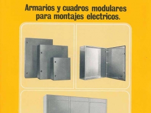 Folleto publicitario de los armarios y cuadros modulares para montajes eléctricos de la empresa Niessen en Errenteria (Gipuzkoa)