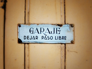 Garaje dejar paso libre