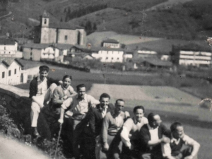 Ormaiztegiko zortzikotea 1950. urte inguruan.