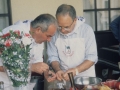 Gastronomia lehiaketa. Janaria prestatzen San Martin plazako arkupean