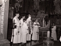 Actos de una celebración religiosa oficiada por el obispo Jose Maria Setien