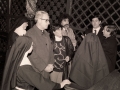 Grupo de personas, entre ellas el obispo Jose Maria Setien, el diputado de cultura Xabier Lete, Esther Larrañaga y unas religiosas