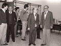 Asistentes a la celebración de las Bodas de plata del centro privado de Educación Secundaria "ETEO Lanbide Heziketarako Bailarako Eskola". Entre ellos Jose Antonio Mendikute, director del centro