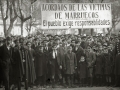 MANIFESTACION A FAVOR DE LAS VICTIMAS DE MARRUECOS POR LAS CALLES DE SAN SEBASTIAN. (Foto 2/8)