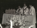 El obispo Jose Maria Setien oficiando una misa con motivo de la celebración del centenario de la Coronación de la Virgen de Arantzazu