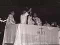 El obispo Jose Maria Setien oficiando una misa con motivo de la celebración del centenario de la Coronación de la Virgen de Arantzazu