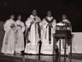 El obispo Jose Maria Setien oficiando una misa con motivo de la celebración del centenario de la Coronación de la Virgen de Arantzazu