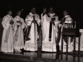 El obispo Jose Maria Setien oficiando una misa con motivo de la celebración del centenario de la Coronación de la Virgen de Arantzazu