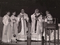 El obispo Jose Maria Setien oficiando una misa con motivo de la celebración del centenario de la Coronación de la Virgen de Arantzazu