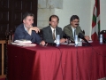 Actos de clausura de curso del Instituto Internacional de Sociología Jurídica, en el Aula Magna de la Universidad. En el centro, José Ignacio García Ramos, Viceconsejero de Justicia del Gobierno Vasco y posteriormente Viceconsejero para la Administración pública